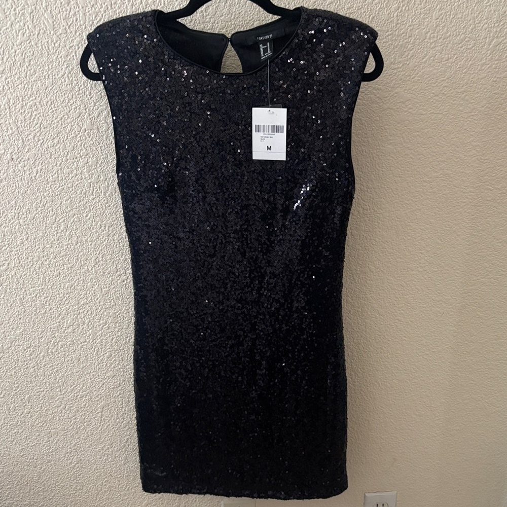 Elegant Black Sequin Dress